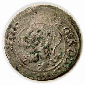 Obrazek 2 dla: Grosz praski Jerzy z Podiebradu Czechy Praga
