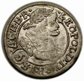 Obrazek dla: 3 krajcary 1669 Leopold I Habsburg Śląsk Wrocław