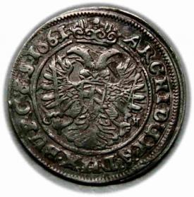 Obrazek 2 dla: 3 krajcary 1661 Leopold I Habsburg Wrocław