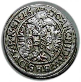 Obrazek 2 dla: 3 krajcary 1670 Leopold I Habsburg Wrocław