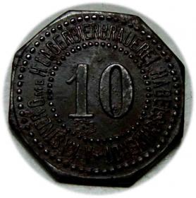 Obrazek 2 dla: 10 fenigów Browar Bystrzyca Kłodzka Lagerbierbrauerei Habelschwert