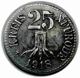 Obrazek 2 dla: 25 fenigów 1918 Nowa Ruda / Neurode