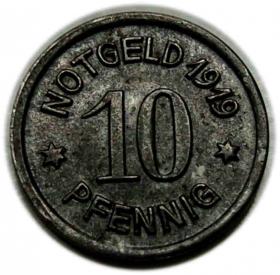 10 fenigów 1919 Racibórz Ratibor