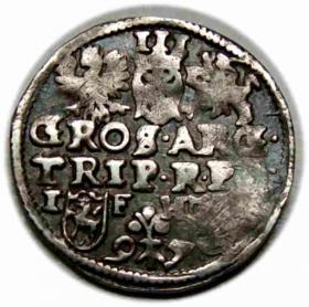 Obrazek 2 dla: Trojak 1597 Zygmunt III Waza Poznań