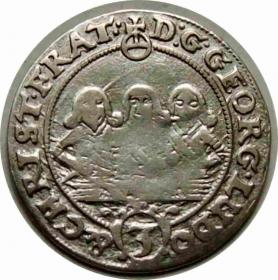 Obrazek dla: 3 krajcary 1655 Jerzy III, Ludwik IV, Chrystian Ksiestwo Brzesko  Legnicko  Wołowskie Brzeg