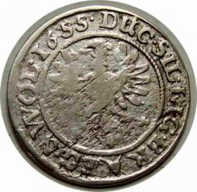 Obrazek 2 dla: 3 krajcary 1655 Jerzy III, Ludwik IV, Chrystian Ksiestwo Brzesko  Legnicko  Wołowskie Brzeg