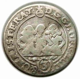 Obrazek dla: 3 krajcary 1657 Jerzy III, Ludwik IV, Chrystian, Księstwo Brzesko  Legnicko  Wołowskie Brzeg