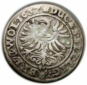 Obrazek 2 dla: 3 krajcary 1657 Jerzy III, Ludwik IV, Chrystian, Księstwo Brzesko  Legnicko  Wołowskie Brzeg