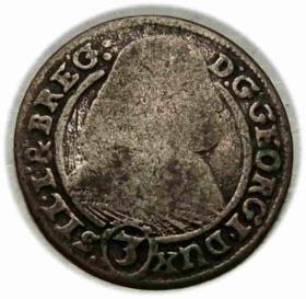 Obrazek dla: 3 krajcary 1661 Jerzy III Brzeski Księstwo Brzesko  Legnicko  Wołowskie Brzeg