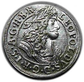 Obrazek dla: 3 krajcary 1668 Leopold I Habsburg Austria Hall