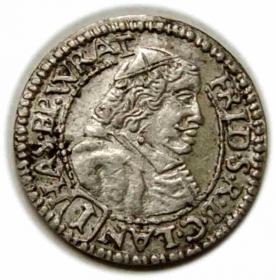 Obrazek dla: 1 krajcar 1681 Fryderyk Heski Księstwo Nyskie Biskupów Wrocławskich Nysa