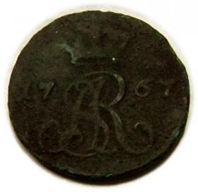 Obrazek 2 dla: Półgrosz 1767 Stanisław August Poniatowski Kraków