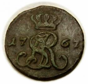 Obrazek 2 dla: Półgrosz 1767 Stanisław August Poniatowski Kraków