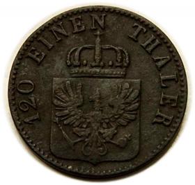 3 fenigi 1856 Fryderyk Wilhelm IV Prusy Berlin