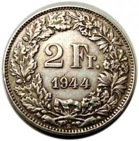 2 franki 1944 Szwajcaria