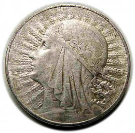 Obrazek dla: 10 złotych 1933 Głowa Kobiety II RP Warszawa