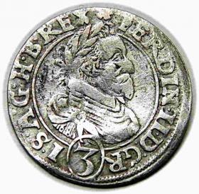Obrazek dla: 3 krajcary 1625 Ferdynand II Habsburg Wrocław
