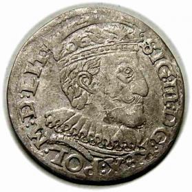 Obrazek dla: Trojak 1591 Zygmunt III Waza Olkusz