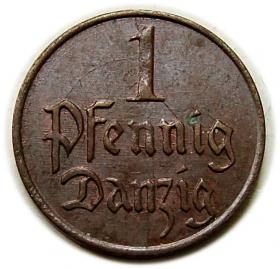 Obrazek dla: 1 fenig 1923 Wolne Miasto Gdańsk