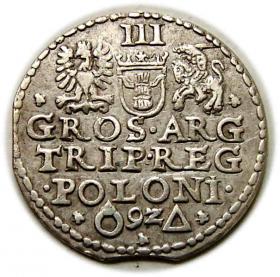 Obrazek 2 dla: Trojak 1592 Zygmunt III Waza Malbork