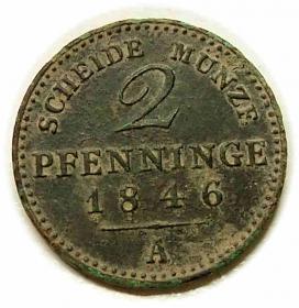 Obrazek dla: 2 fenigi 1846 Ferdynand I Habsburg Niemcy Berlin