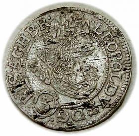 Obrazek dla: 3 krajcary 1670 Leopold I Habsburg Wrocław