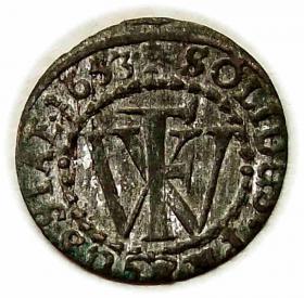 Obrazek dla: Szeląg 1653 Fryderyk Wilhelm Prusy Królewiec