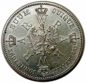 Obrazek 2 dla: Talar 1861 Wilhelm I Hohenzollern Prusy Berlin