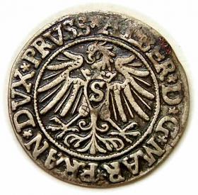 Obrazek 2 dla: Grosz 1537 Albrecht Hohenzollern Księstwo Pruskie Królewiec