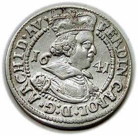 Obrazek dla: 3 krajcary 1641 Ferdynand Karol Austria Hall