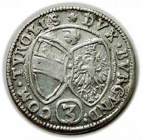 Obrazek 2 dla: 3 krajcary 1642 Ferdynand Karol Austria Hall