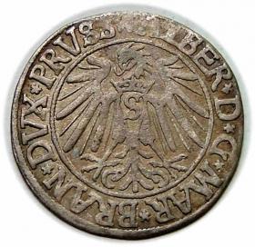 Obrazek 2 dla: Grosz 1540 Albrecht Hohenzollern Księstwo Pruskie Królewiec