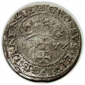 Obrazek 2 dla: Grosz 1577 Gdańsk oblężenie