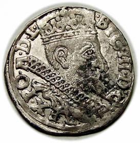 Obrazek 2 dla: Trojak 1597 Zygmunt III Waza Bydgoszcz