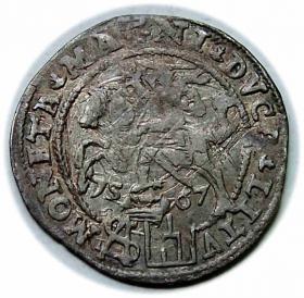 Obrazek 2 dla: Grosz litewski na stopę polską 1567 Zygmunt II August Wilno