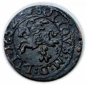 Obrazek 2 dla: Szeląg 1652 Jan Kazimierz Litwa Wilno