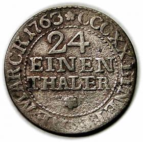 Obrazek 2 dla: 1/24 talara 1763 August III Sas Drezno