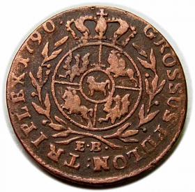 Obrazek 2 dla: Trojak 1790 Stanisław August Poniatowski Warszawa