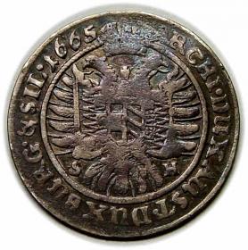 Obrazek 2 dla: 6 krajcarów 1665 Leopold I Habsburg Wrocław