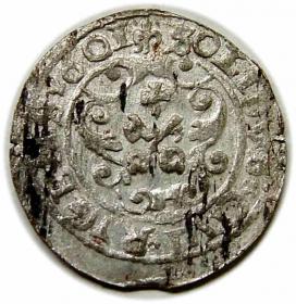 Obrazek 2 dla: Szeląg 1601 Zygmunt III Waza Ryga