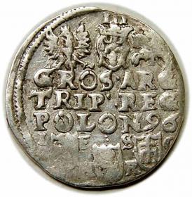 Obrazek 2 dla: Trojak 1596 Zygmunt III Waza Bydgoszcz