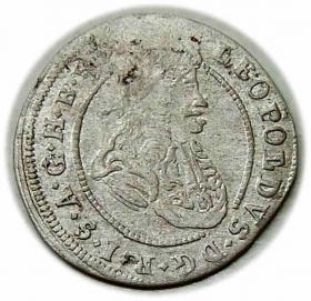 1 krajcar 1699 Leopold I Habsburg Opole