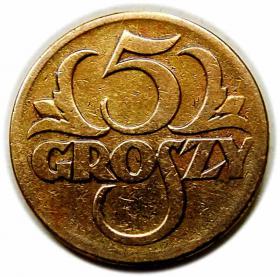 Obrazek dla: 5 groszy 1923 II RP Warszawa