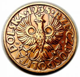 Obrazek 2 dla: 5 groszy 1938 II RP Warszawa