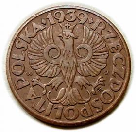 Obrazek 2 dla: 5 groszy 1939 II RP Warszawa