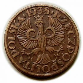 Obrazek 2 dla: 1 grosz 1938 II RP Warszawa