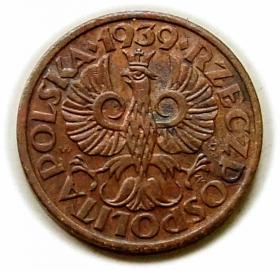 Obrazek 2 dla: 1 grosz 1939 II RP Warszawa