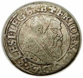 Obrazek dla: Grosz 1542 Fryderyk II Legnicki Księstwo Brzesko  Legnicko  Wołowskie Legnica