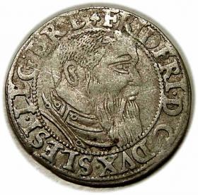 Obrazek dla: Grosz 1544 Fryderyk II Legnicki Księstwo Brzesko  Legnicko  Wołowskie Legnica