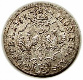 Obrazek 2 dla: 3 krajcary 1753 Fryderyk II Wielki Wrocław